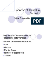 Foundation of Individual Behaviour