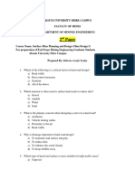 2nd Compiled Questions For Surface Mine Planning and Design For Preparation of Exit Exam