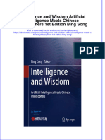 Full Ebook of Intelligence and Wisdom Artificial Intelligence Meets Chinese Philosophers 1St Edition Bing Song Online PDF All Chapter