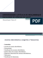 Anemia Sideroblastica e Talassemias (Atualizado)