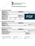 Registration Form For Maidens