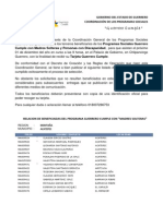 Padrón Guerrero Cumple Región Montaña