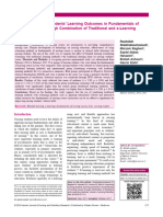 Improving Nursing Students' Learning Outcomes in Fundamentals of Nursing Course Through Combination of Traditional and e Learning Methods