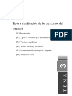 Tipos y Clasificacic3b3n de Los Trastornos Del Lenguaje