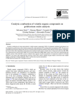 Catalytic Combustion On Goldcerium Oxide Catalysts