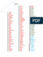 Vocabulary List Secondary