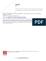 The IS-LM Model - Is There A Connection Between Sloped and The Effectiveness of Fiscal and Monetary Policy