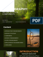 Biogeography Nature, Scope and Components