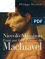 Niccolo Massimo Essai Sur L'art D'écrire de Machiavel (Philippe Bénéton) (Z-Library)