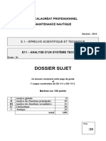 4764 Dossier Sujet Epreuve E11 Bac Pro Maintenance Nautique Session 2014