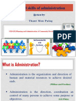 Roles and Skills of Administration