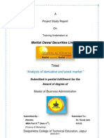 Motilal Oswal Securities Limited Analysis of Derivative and Stock Market