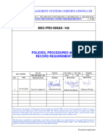 MSC-PRO-NiNAS - 072 - Policies, Procedures and Record Requirement, Rev.2