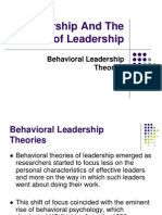 Behavioral Theories of Leadership