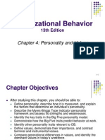 Organizational Behavior: Chapter 4: Personality and Values