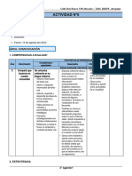 2° Grado - Actividad Del Dia 15 de Agosto