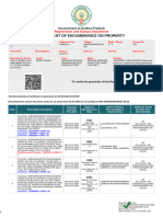 Statement of Encumbrance On Property: Registration and Stamps Department