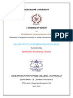 Da Internship Report Bangalore University