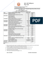 Revised-Theory Date Sheet of B.A Pass Course & B.A. (Hons) 2nd Sem. Regular, Re-Appear, Impr. (Mercy Chance) Exams. May, 2024