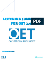 Listening Summary For Oet 2.0