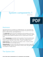 System Components 1: Muhamed Shej