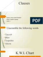 Categories of Clause Powerpoint