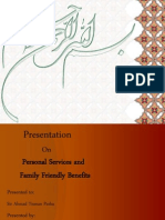 Presentation On Personal Services N Family-Friendly Benefits