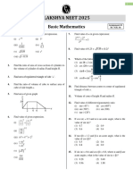 Assignment 01 Basic Mathematics Physics YAKEEN 2 0 2025 MR Sir