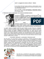 A "Democracia Racial" e A Negação Do Racismo No Brasil