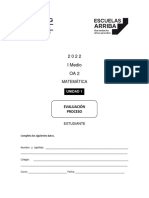 Evaluación 1M OA2-P Estudiante 2022