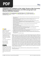 Adaptation and Validation of The Arabic Version of The University Student Engagement Inventory (A-USEI) Among Sport and Physical Education Students