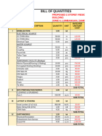 Bill of Quantities: Project Name: Location