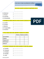 Exercices Les Prefixes