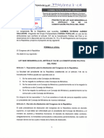 Proyecto de Ley Que Desarrolla El Artículo EL 134 de La Constitución Política