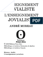 L'Enseignement Jovialiste - Andre Moreau