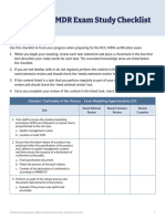 RAPS RCC MDR Study Checklist