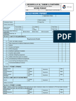 Cold Work Permit