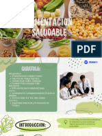 Presentación Diapositivas Negocio Catering Comida Ilustrativo Verde y Beige