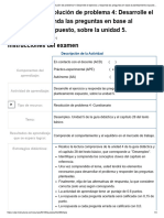 Examen - (APEB1-6%) Resolución de Problema 4 - Desarrolle El Ejercicio y Responda Las Preguntas en Base Al Planteamiento Expuesto, Sobre La Unidad 5