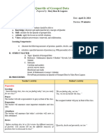 Detailed Lesson Plan On Quartile of Grouped Data