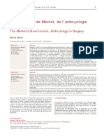 Le Diverticule de Meckel, de L'embryologie À La Chirurgie: The Meckel's Diverticulum, Embryology To Surgery