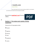 IGCSE Biology 6010, Revision Notes