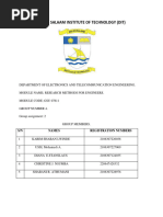 Dar Es Salaam Institute of Technology (Dit) : S/N Names Registration Numbers