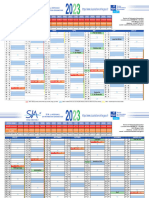 Calendrier A4 2023 Vert Bis Sans Vacances 2