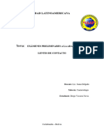 Informe - Exámenes Preliminares A La Adaptación de Lentes de Contacto