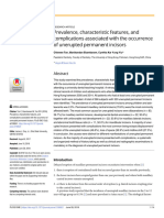 Prevalence, Characteristic Features, and Complications Associated With The Occurrence of Unerupted Permanent Incisors