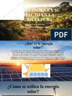 Energia Solar y Su Impacto en La Agricultura