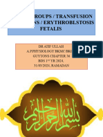 Bds 24, Blood Groups, Transfusionrxn, Erythroblastosis Fetalis