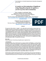 Experimental Analysis On Determination of Significant Factors in Growing Mung Bean Sprouts (Length) in A Home-Based Set Up (Non-Soil Germination)