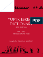 Yupik Eskimo Dictionary Vol 1